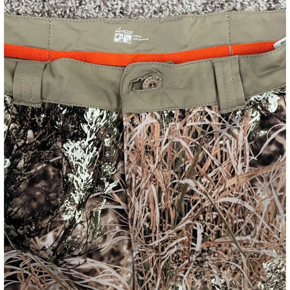 Cabelas Fleece Lined Zonz Camo‎ Pants Men's XL Mossy Oak Hunting Outdoor